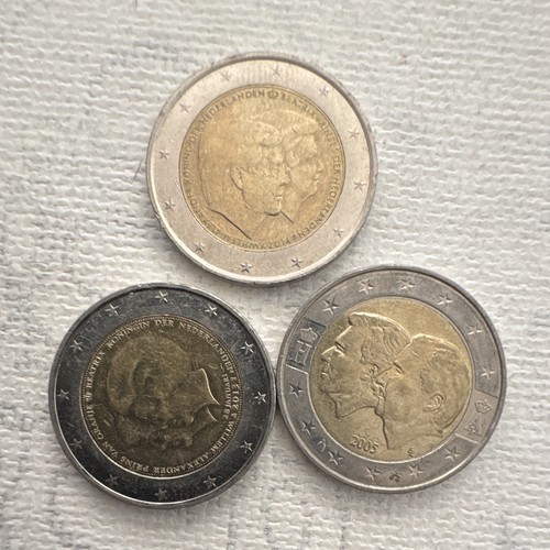Euro gedenkmünzen - 3x, 2-euro-gedenkmünzen