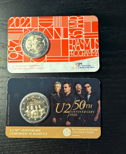 2x2 euro coin card - euro, irland